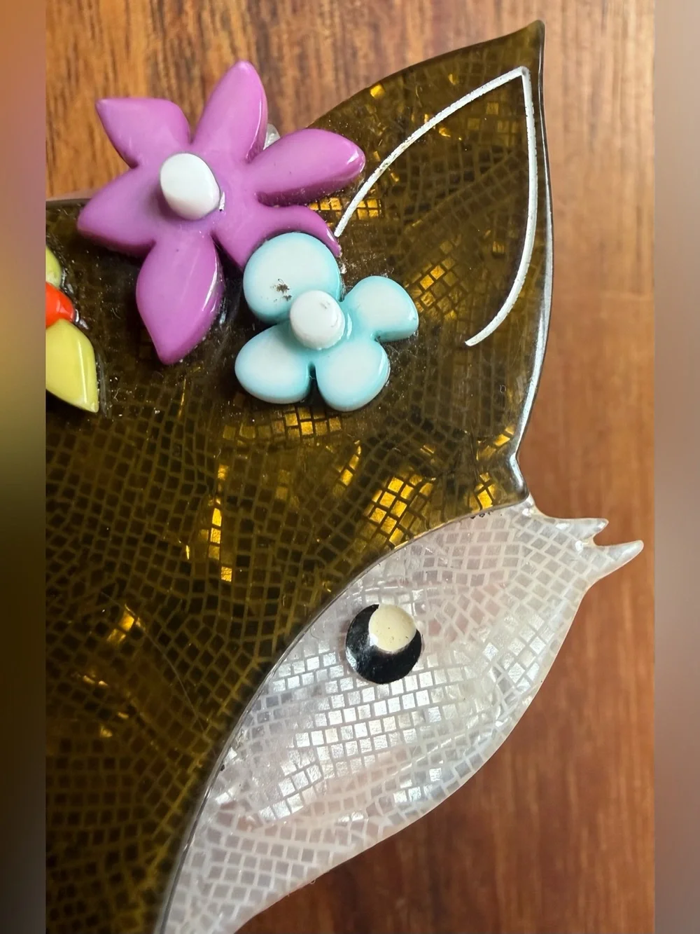 READ Rare Erstwilder Flora Fox Face Brooch 2015 Carmen Hui Release